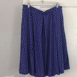 Blue & white polka dot Madison skirt by LuLaRoe